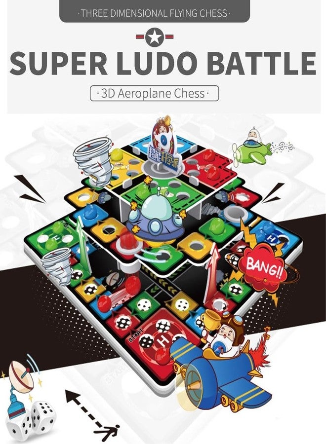 Goyal's Goyal’s Super Chess Ludo Battle 3D Aeroplane Chess | Space Theme Strategy Board Game for Kids & Family | Multi-Layered Flying Chess Game | Floor Puzzle & Brain Development Toy - Image 3